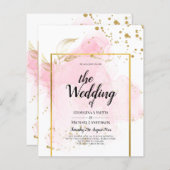 PINK GOLD WEDD Alkohol Tinte Abstrakt (Vorne/Hinten)