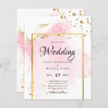 PINK GOLD WEDD Alkohol Tinte Abstrakt