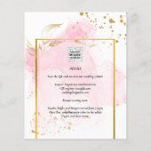 PINK GOLD WEDD Alkohol Tinte Abstrakt Flyer (Hinten)