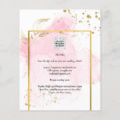 PINK GOLD WEDD Alkohol Tinte Abstrakt Flyer (Hinten)