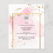PINK GOLD WEDD Alkohol Tinte Abstrakt Flyer (Hinten)