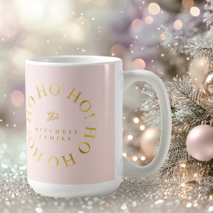Pink Gold Weihnachten Ho Ho Ho ID1009 Kaffeetasse
