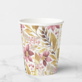 Pink Gold Weihnachten Merry Pattern#21 ID1009 Pappbecher (Rechts)