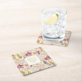 Pink Gold Weihnachten Merry Pattern#21 ID1009 Rechteckiger Pappuntersetzer (Vor Ort)