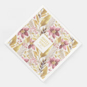 Pink Gold Weihnachten Merry Pattern#21 ID1009 Serviette (Ecke)
