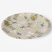 Pink & Gold Weihnachten präsentiert Patten Paper T Pappteller (Schrägansicht)