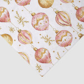 Pink Gold Weihnachten Vintage Ornamente Seidenpapier (Ausschnitt)