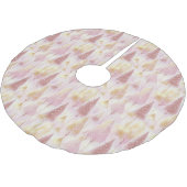 Pink Gold Weihnachtsbaum Muster#13 ID1009 Polyester Weihnachtsbaumdecke (Schrägansicht)