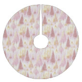 Pink Gold Weihnachtsbaum Muster#13 ID1009 Polyester Weihnachtsbaumdecke (Vorderseite)