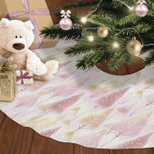Pink Gold Weihnachtsbaum Muster#13 ID1009 Polyester Weihnachtsbaumdecke