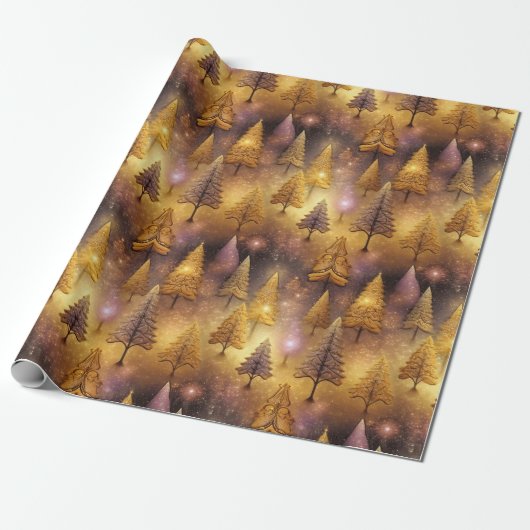 Pink Gold Weihnachtsmuster#19 ID1009 Geschenkpapier (Ungerollt)