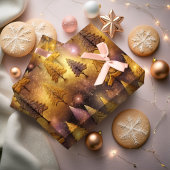 Pink Gold Weihnachtsmuster#19 ID1009 Geschenkpapier
