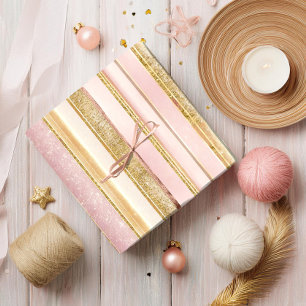 Pink Gold Weihnachtsmuster#27 ID1009 Geschenkpapier