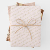 Pink Gold Weihnachtsmuster #2#8#32 ID1009 Geschenkpapier Set (Beispiel)
