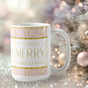 Pink Gold Weihnachtsmuster#35 ID1009 Kaffeetasse