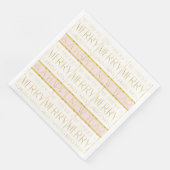 Pink Gold Weihnachtsmuster#35 ID1009 Serviette (Ecke)