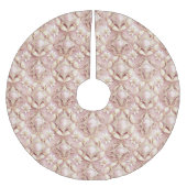 Pink Gold Weihnachtsmuster#3 ID1009 Polyester Weihnachtsbaumdecke (Vorderseite)