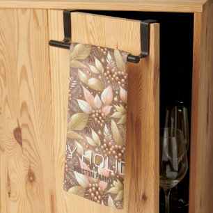 Pink Gold Weihnachtsmuster#8 ID1009 Geschirrtuch