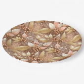 Pink Gold Weihnachtsmuster#8 ID1009 Pappteller (Schrägansicht)