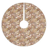 Pink Gold Weihnachtsmuster#8 ID1009 Polyester Weihnachtsbaumdecke (Vorderseite)