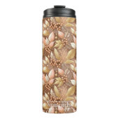 Pink Gold Weihnachtsmuster#8 ID1009 Thermosbecher (Vorderseite)