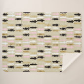 Pink & Gold Weihnachtsmuster Sherpa Blanket Sherpadecke (Vorderseite (Horizontal))