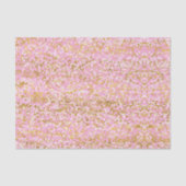 Pink Gold White Confetti Birthday Seidenpapier (Vorderseite)