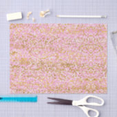 Pink Gold White Confetti Birthday Seidenpapier (Handwerk)