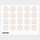 Pink Gold White Polka Dot Candy Buffet Stickers (Blatt)