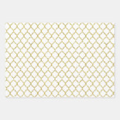 PINK GOLD WHITE POLKA DOTS & DIAMOND PATTERN GESCHENKPAPIER SET (Vorderseite 3)