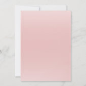 Pink Gold Winter Snowflake Baby Dusche Einladung (Rückseite)