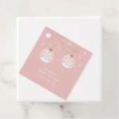 Pink Gold Winter Snowflake Babydusche Geschenkanhänger (Beispiel)