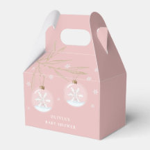 Pink Gold Winter Snowflake Babydusche