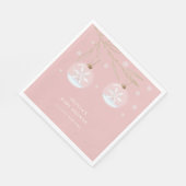 Pink Gold Winter Snowflake Babydusche Serviette (Ecke)