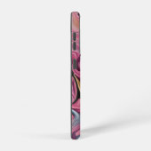Pink & Gold Wirbel Paint Pour Phone Case Samsung Galaxy Hülle (Rechte Seite)