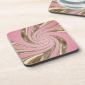 Pink Gold Wirbel Untersetzer Set (Linke Seite)