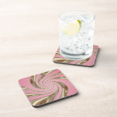 Pink Gold Wirbel Untersetzer Set (Rechte Seite)