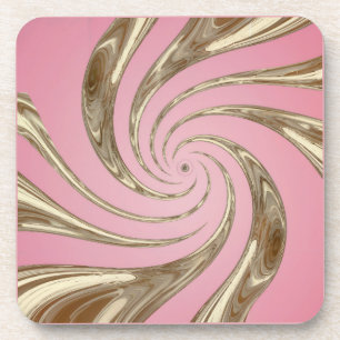 Pink Gold Wirbel Untersetzer Set