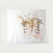 Pink Gold Woman Happy 80th Birthday Fotoshop Wandteppich (Vorderseite (Horizontal))