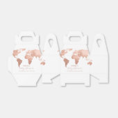 Pink Gold World Map Reiseabenteuerdusche Baby Geschenkschachtel (Ungefaltet)