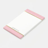 Pink Gold XOXO Personalisiert Post-it Klebezettel (angewinkelt)