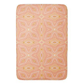 Pink Gold Zigzags Geometrisches Muster Badematte (Vorderseite Vertikal)