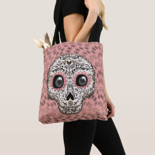Pink & Gold Zuckerschädel und Niedliche Herzkranke Tasche