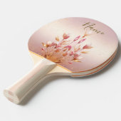 Pink Golden Blätter Ping Pong Paddle Tischtennis Schläger (Vorderseite)