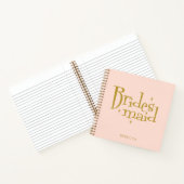 Pink Golden Bridesmaid Geschenke Notizblock (Innenseite)