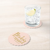 Pink Golden Bridesmaid Geschenke Untersetzer (Vor Ort)