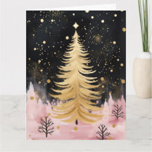 Pink Golden Christmas Tree