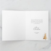 Pink Golden Christmas Tree Karte (Innenseite)