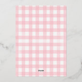 Pink Golden Retriever Puppy Pawty 1. Geburtstag Folieneinladung (Rückseite)