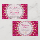 Pink Golden Solar Star Visitenkarten Visitenkarte (Vorne/Hinten)